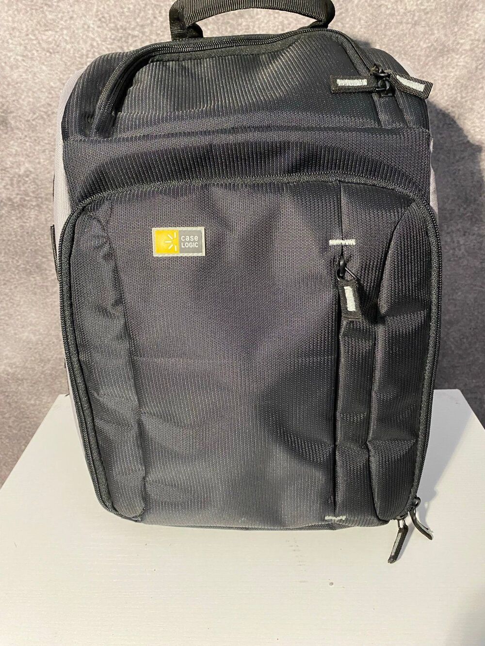 Case Logic TBC-411 Compact DSLR Camera & Tablet Backpack Black Yellow Interior